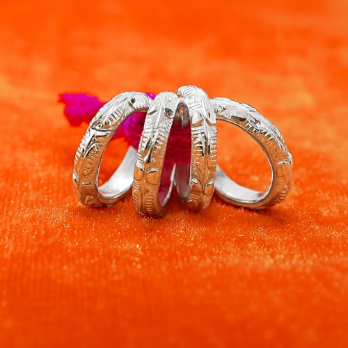 Image of Silver Solid Toe Ring for Women