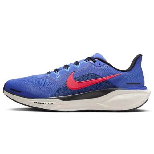 Nike Men's Pegasus 41 Straßenlaufschuh für Herren Road Running Shoe, Astronomy Blue Hot Punch Black, 9.5 UK