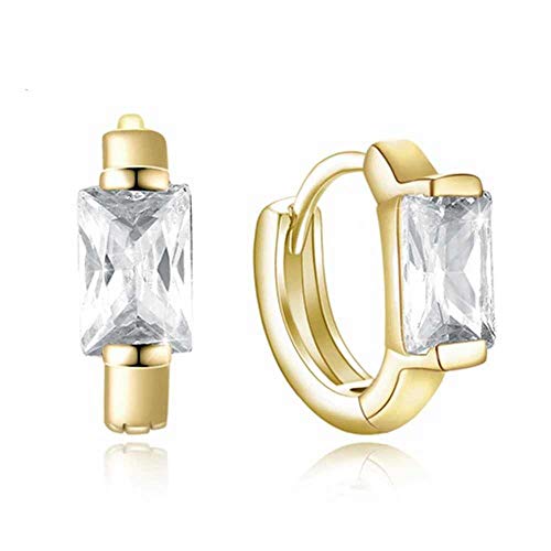 Boucles d'oreilles 925 en argent sterling avec cristaux CZ colorés pour femme