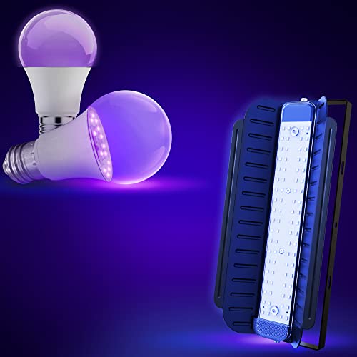 Briignite 2 Pack A19 Black Light Bulb & 35W Dimmable Black Light For Glow Party #TOP16