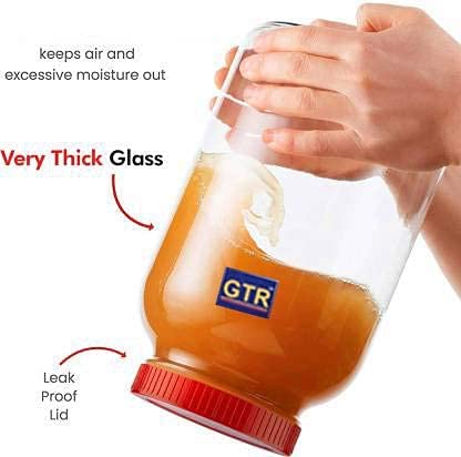 Image of GLASS BAR 6000 ML big size Glass Storage Jar with Lids - 6000 ML Jars Glass Kitchen Containers