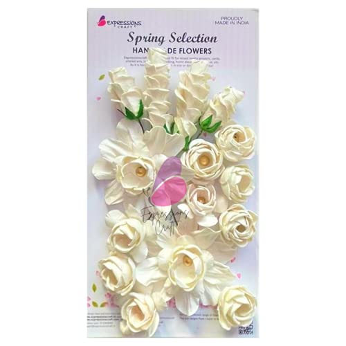 Expressions Crafts Handmade Flowers Bright Bouquet. (Cotton Cloud)-image-0