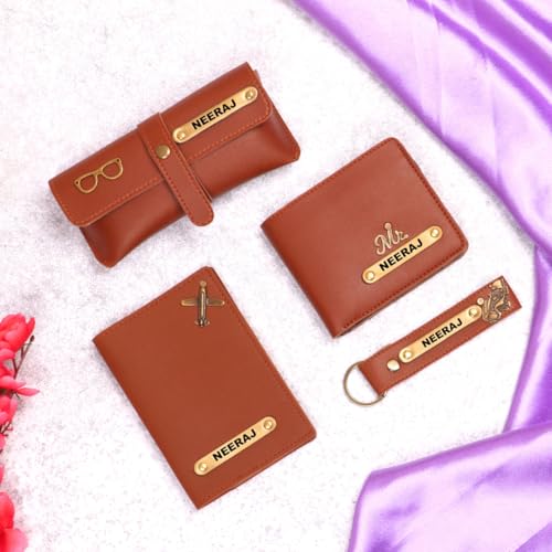 Image of ncgifts Personalized Leather Wallet Gift Hamper for Men | Gift for Man |Gifts for Man|Personalised Gifts for Men| Diwali Gifts for Family and Friends| Diwali Gift |Diwali Gift Hamper