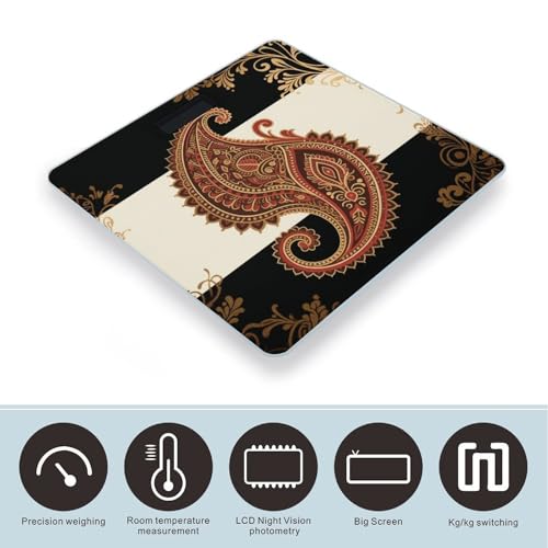 Báscula digital de baño con pantalla LCD y vidrio templado miniatura 3