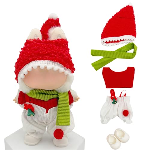 Christmas Clothes Outfit Set for 17cm Dolls(NO Doll) with Accessories Suit Cute Stylish Dress Up Set (Christmas Set 1)