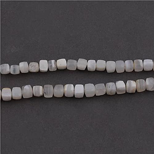 Agate blanche facettée en cube pour bijoux de luxe, perles naturelles haut de gamme 7mm