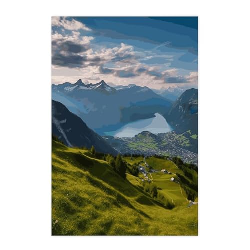 Affiches murales vintage Suisse Alpes pour relooker facilement un mur blanc