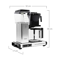 Moccamaster KBG Select, Filter Kaffee Maschische, Kaffeekanne Glas, Farbe Gebürstet, 1.25 Liter, Brushed – Ansicht 2