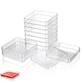 Amosfun Lot De 10 Boîtes De Pétri De Laboratoire En Plastique Transparent Avec Couvercles ...
