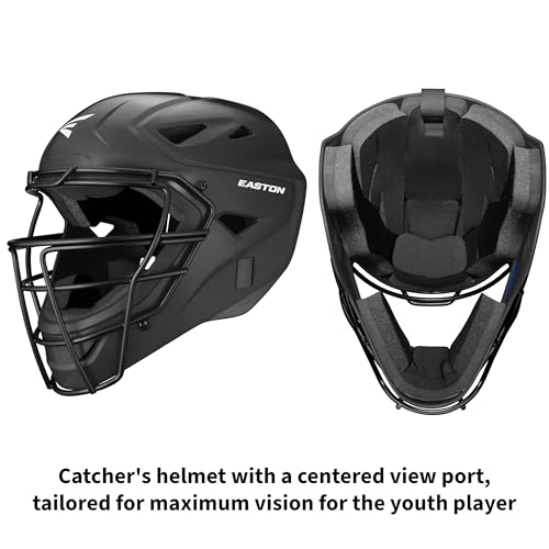 Image of Easton | Black Magic 3.0 Youth Baseball Catcher Gear Set | Helmet, Chest Protector & Leg Guards | Multiple Sizes /Colors