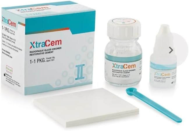 Medicept XtraCem Glass Ionomer Restorative filling material type 2 powder 15gm and Liquid 10ml dental use