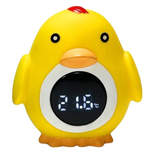Termómetro de baño de bebé forma de pollo Termómetro digital de agua linda con agua con termómetro de baño infantil de pantalla LED, termómetro digital