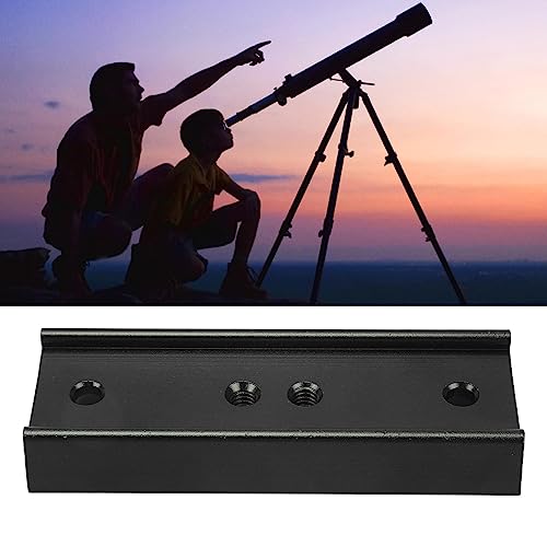 Diydeg 108mm 4in Aluminum Dovetail Plate for for Equatorial Telescope Theodolite Tripod Astrophotography, 1/4in Tripod Mount Baseplate Metal Dovetail Mounting Plate (Black)