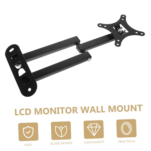 Support de moniteur et TV mural réglable Uonlytech en acier noir