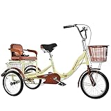 ❦Breite aufrecht stehende Lenker sorgen für ein stabiles, ausgewogenes Fahrgefühl und der verstellbare, gepolsterte Cruiser-Sattel absorbiert Stöße.