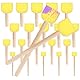Ouligay 20 Stück Runde Schwammpinsel, Schwammstupf Pinsel Set, Schaumstoffpinsel Rund Schwämme Tupfpinsel, Stupfpinsel zum Malen für DIY Malerei Handwerk Keramik Werkzeuge, 4 Größen