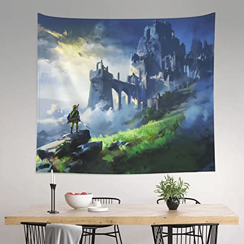 Cinungnm Game Anime Hyrule Castle Tapestry Wall Hanging Decoration For Home Party Art Wall Tapestries For Bedroom Living Room Dorm 50 X 60 In #TOP3