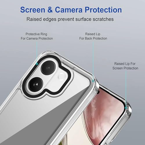 Image of Zapcase Back Case Cover for Vivo V60e | Compatible for Vivo V60e Back Cover | Case Cover with Camera Protection | (TPU + PC | Transparent)