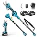 SEESII Pole Electric Pruning Shears: 1.8" Cutting Diameter 2-in-1 Cordless Power Pruner - Brushless Motor, Dual 4.0Ah Batteries, Extra SK5 Blade, 4 Modes Adjustable Branch Cutter for Garden Trimming