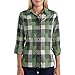 Carhartt Fairview Plaid Shirt Delantal Abotonado de utilidades de Trabajo, Verde Aceite, M para Mujer