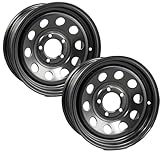 eCustomrim 2-Pack Trailer Wheels 14X5.5 14 Inch Black Modular 5 Lug Rim On 4.5 Inch Center