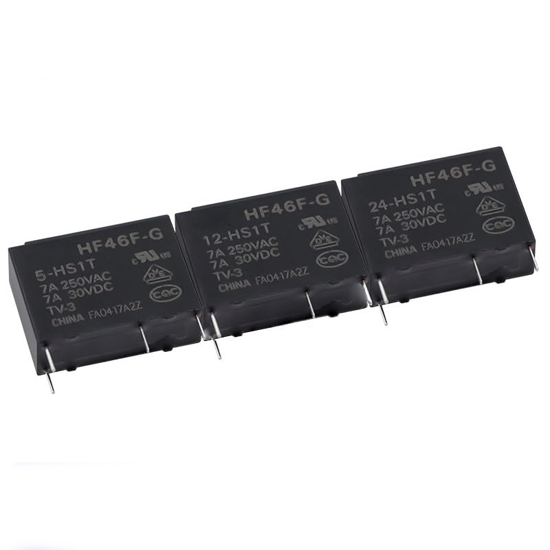Relais HF46F-G-024-HS1T 24VDC 7A 250VAC de puissance miniatures à 4 broches lot de 5 pièces