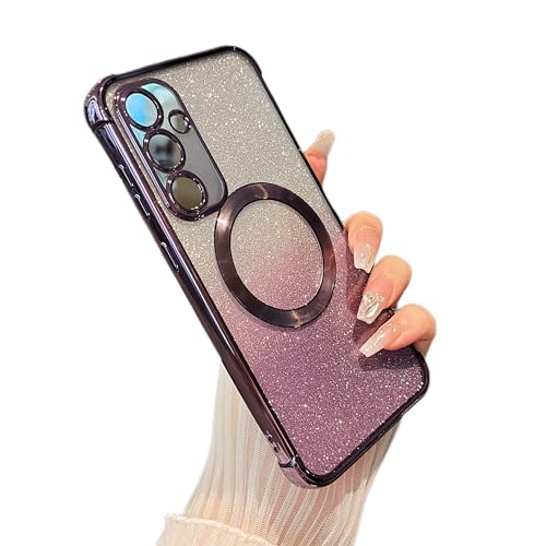 Coque Samsung S24 paillettes violette, le cadeau idéal pour elle