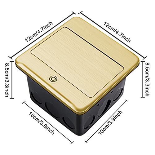 Vagueior Pop-Up Floor Box Kit, 20A Tamper-Weather Resistant Receptacle Gfci Outlet, Corrosive Resistant Hardware, Brass Etl Certification #TOP3