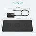 Wireless Charging Pad, ZealSound Ultra-Slim Triple Charger Station for Multiple 3 Devices & New Airpods Ultra Slim PU Leather Wireless Charging Mat W/AC Adapter for Smartphone Phone (Black)