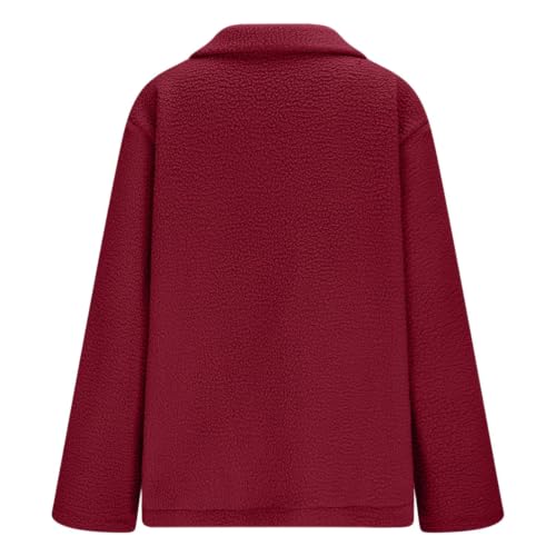 Womens Sherpa Jacket Oversized Lapel Sherpa Fleece Jacket Winter Coats - image 6