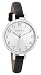 Women's Watches by FERENZI | Elegant Silver-Tone Black PU Leather Thin Band Watch | FZ15502