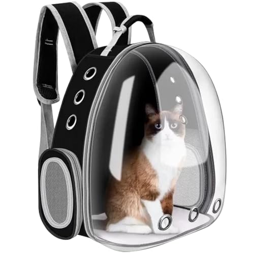 Mochila Transporte Pet Visão Astronauta Cão Gato MADOG Preto
