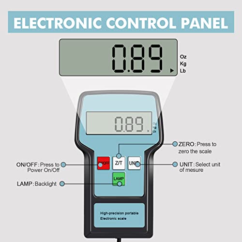Refrigerant Recovery Electronic Scale, Simbow Portable High Accuracy Hvac Weight Scale Charging Valve 220 Lbs/100Kgs, Carrying Case Included #TOP2