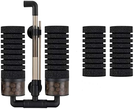 hygger Aquarium Double Sponge Filter for Fresh Water and Salt-Water Fish Tank (M)