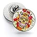 Gemelolandia | Broche à rabat Magglass Tête de mort Catrine No22 16 mm | Accessoires Originaux Pour Hommes et Enfants Pour vestes, blazers ou pulls