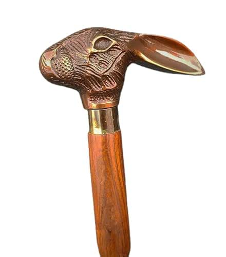 Amazon.com: Vintage Handmade Decorative Brass Rabbit Head Handle ...