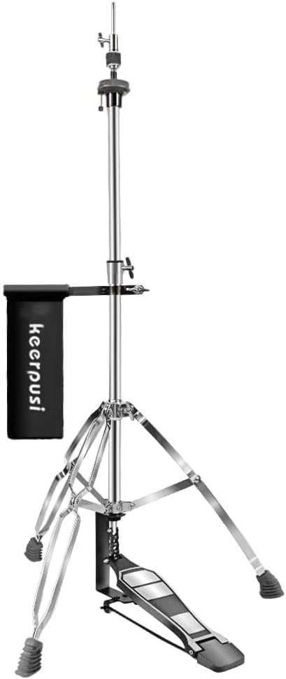 Hi-hat Stand with Drum Sticks Holder, Double Braced 3-Leg Adjustable Hi-Hat Cymbal Stand with Smooth Pedal Lightweight (4.5lb)