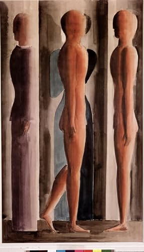 Póster Arte Pared Lienzo Pinturas Famosas Oskar Schlemmer Acquarello Decoración