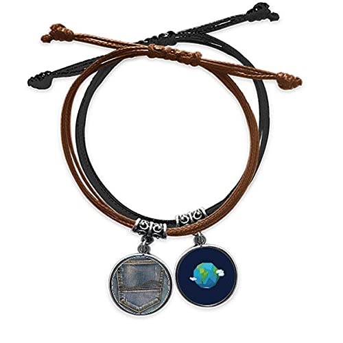 Pulsera vaquera de cuerda y cuero para un estilo casual diario