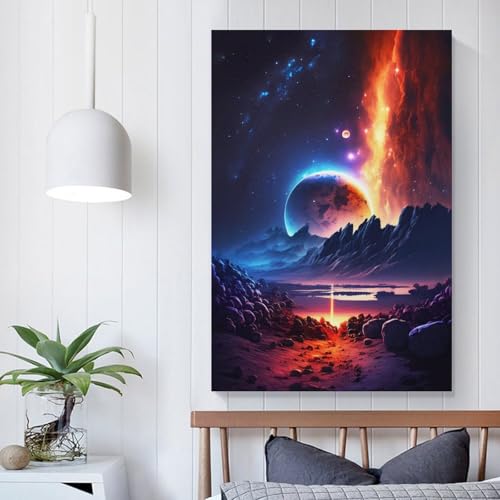 Toile personnalisée Galaxy POLIUAWS cadeau idéal mari et petit ami