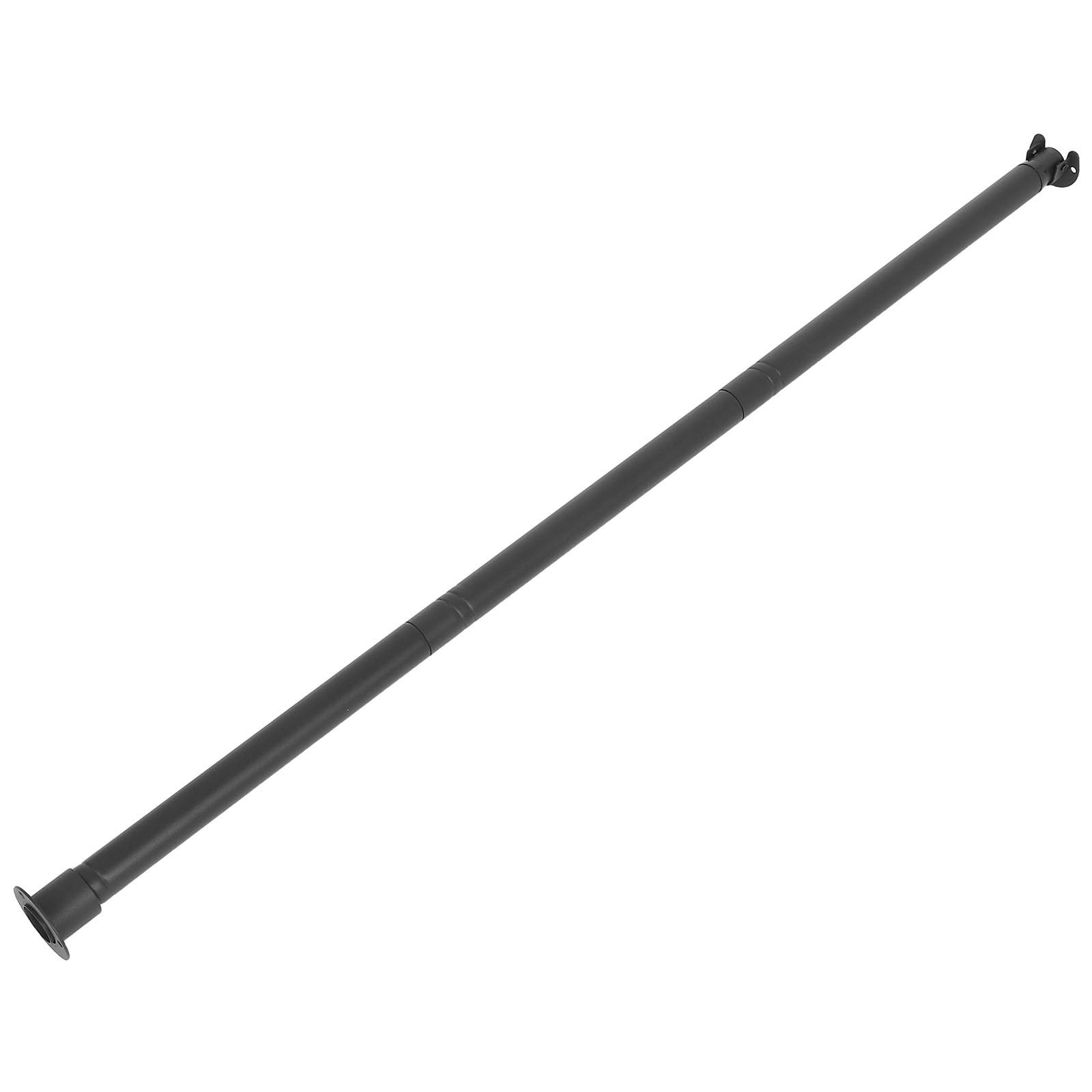 Barre de penderie télescopique extensible 43-143cm en acier inoxydable noir lourd