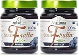 Apicoltura Casentinese, Solofrutta Bio Mirtilli, Composta 100% Frutta Biologica, Vasetto da 295 g (Confezione da 2)