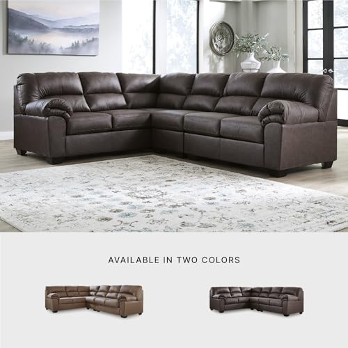 Image of Signature Design by Ashley Sectional Couch, Left Facing, Umber Brown