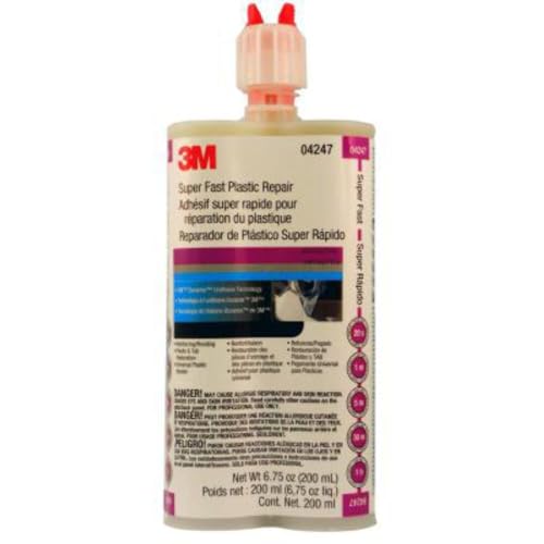 3M Super Fast Plastic Repair, 04247, Clear, 200 mL Cartridge