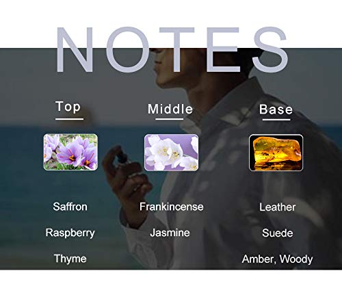 Miniatura 7 de Piel negra de 24 quilates  Fragancia para hombres  Aroma de cuero sofisticado  Notas de perfume de azafrán, frambuesa, tomillo, jazmín, gamuza,