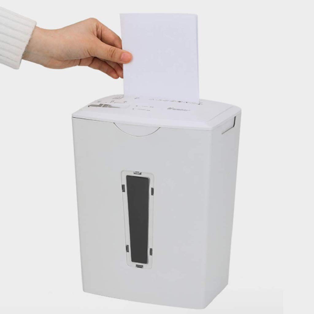 Mini trituradora de Papel-Cross-Cut Trituradora de Papel, Tarjeta de crédito Trituración for la Seguridad del Uso, grande con Ventana Transparente