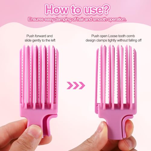 Pinza Voluminizadora para el Cabello Lyreh, Herramienta de Peinado para Rizos y Raíces, Color Morado miniatura 4