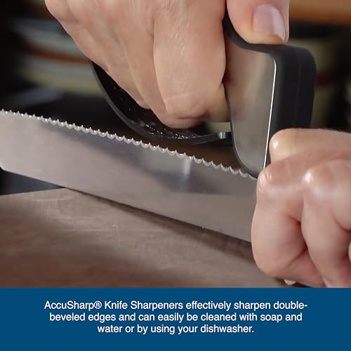 ACCUSHARP Knife Sharpener, Aluminium, Grey, 22.9 x 10.2 x 2.5 cm