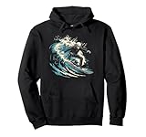 Photo Gallery surf scheletro grafico cavalcare le onde felpa con cappuccio Photo Gallery surf scheletro grafico cavalcare le onde felpa con cappuccio