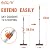 eazer Grout Brush with Long Handle - Upgrade, 180°Rotation Tile Grout Cleaning Tool, V-Shape Shower Scrubber Cleaner Stiff Bristle for Cleaning Bathroom Wall, Baseboards, Tile Floors - 53in